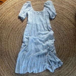 Abercrombie & Fitch, blue and white dress, size large